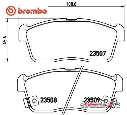 Achat de BREMBO P 79 012 Kit de plaquettes de frein, frein à disque pas chères