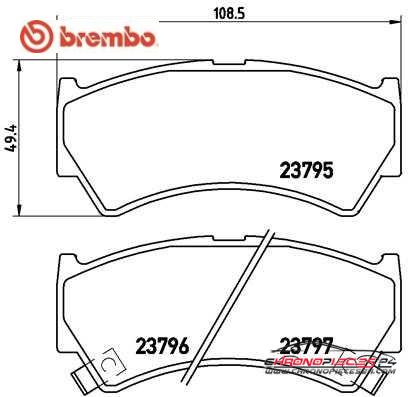 Achat de BREMBO P 79 013 Kit de plaquettes de frein, frein à disque pas chères