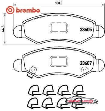 Achat de BREMBO P 79 015 Kit de plaquettes de frein, frein à disque pas chères