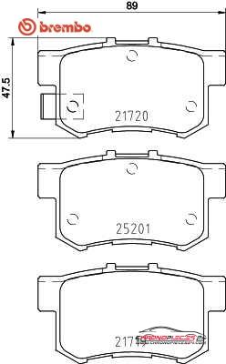 Achat de BREMBO P 79 027 Kit de plaquettes de frein, frein à disque pas chères