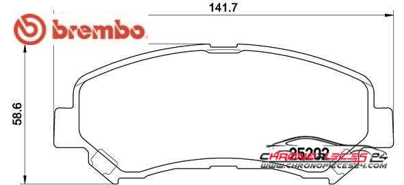 Achat de BREMBO P 79 028 Kit de plaquettes de frein, frein à disque pas chères