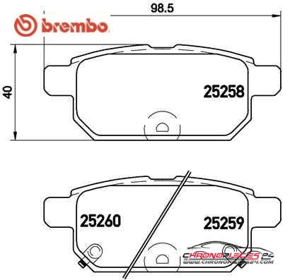 Achat de BREMBO P 79 029 Kit de plaquettes de frein, frein à disque pas chères