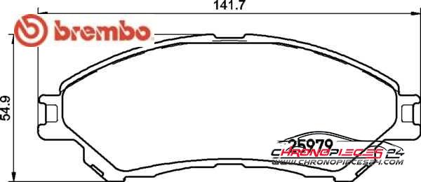 Achat de BREMBO P 79 032 Kit de plaquettes de frein, frein à disque pas chères