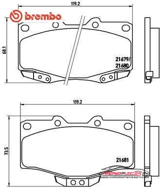 Achat de BREMBO P 83 009 Kit de plaquettes de frein, frein à disque pas chères