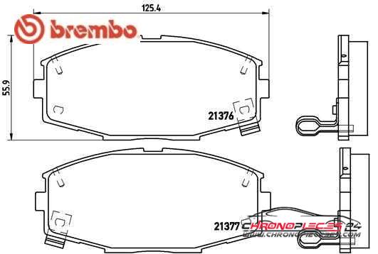 Achat de BREMBO P 83 020 Kit de plaquettes de frein, frein à disque pas chères