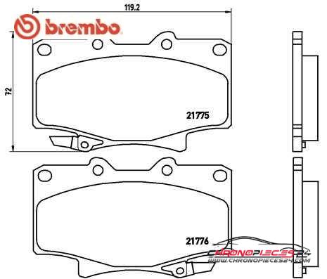 Achat de BREMBO P 83 025 Kit de plaquettes de frein, frein à disque pas chères