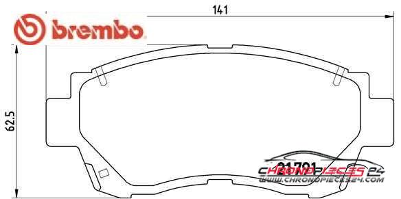 Achat de BREMBO P 83 027 Kit de plaquettes de frein, frein à disque pas chères