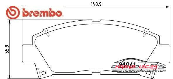 Achat de BREMBO P 83 028 Kit de plaquettes de frein, frein à disque pas chères