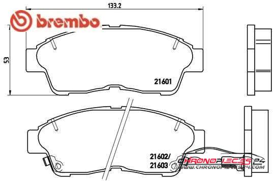 Achat de BREMBO P 83 034 Kit de plaquettes de frein, frein à disque pas chères