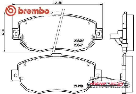 Achat de BREMBO P 83 037 Kit de plaquettes de frein, frein à disque pas chères