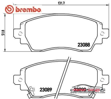 Achat de BREMBO P 83 042 Kit de plaquettes de frein, frein à disque pas chères