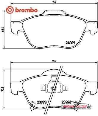 Achat de BREMBO P 83 043 Kit de plaquettes de frein, frein à disque pas chères