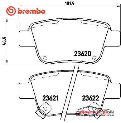 Achat de BREMBO P 83 047 Kit de plaquettes de frein, frein à disque pas chères