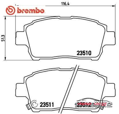 Achat de BREMBO P 83 051 Kit de plaquettes de frein, frein à disque pas chères