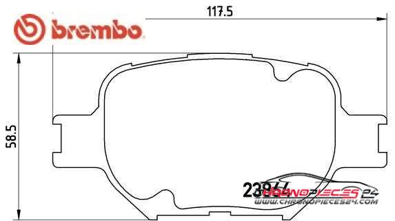 Achat de BREMBO P 83 054 Kit de plaquettes de frein, frein à disque pas chères