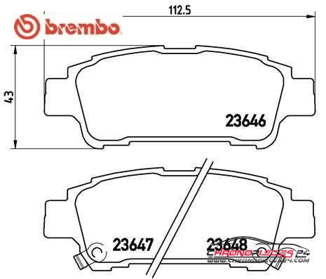 Achat de BREMBO P 83 056 Kit de plaquettes de frein, frein à disque pas chères