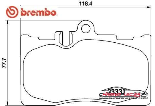 Achat de BREMBO P 83 058 Kit de plaquettes de frein, frein à disque pas chères