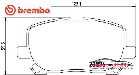 Achat de BREMBO P 83 061 Kit de plaquettes de frein, frein à disque pas chères