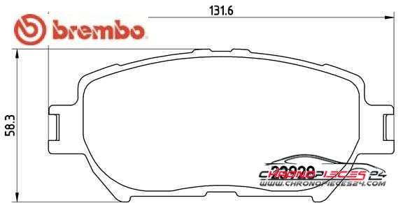 Achat de BREMBO P 83 062 Kit de plaquettes de frein, frein à disque pas chères