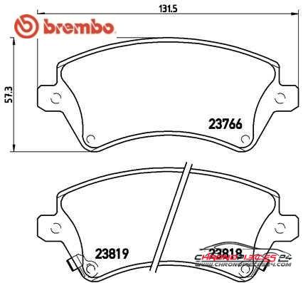 Achat de BREMBO P 83 064 Kit de plaquettes de frein, frein à disque pas chères