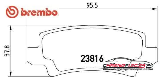 Achat de BREMBO P 83 065 Kit de plaquettes de frein, frein à disque pas chères