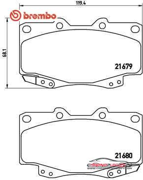 Achat de BREMBO P 83 069 Kit de plaquettes de frein, frein à disque pas chères