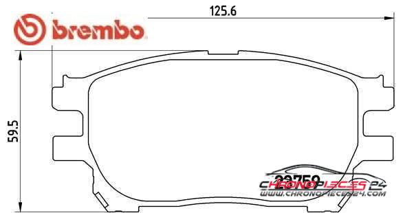 Achat de BREMBO P 83 070 Kit de plaquettes de frein, frein à disque pas chères