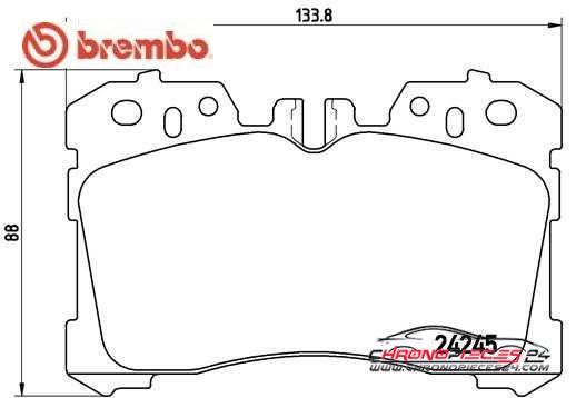 Achat de BREMBO P 83 075 Kit de plaquettes de frein, frein à disque pas chères