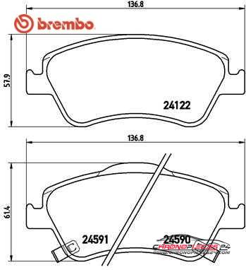 Achat de BREMBO P 83 079 Kit de plaquettes de frein, frein à disque pas chères