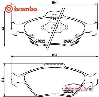 Achat de BREMBO P 83 085 Kit de plaquettes de frein, frein à disque pas chères