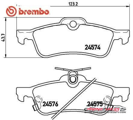 Achat de BREMBO P 83 087 Kit de plaquettes de frein, frein à disque pas chères