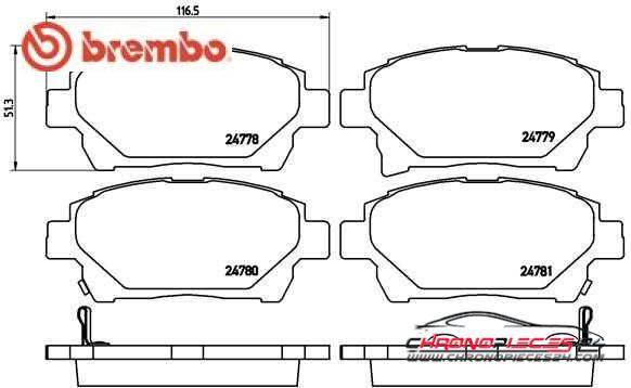 Achat de BREMBO P 83 097 Kit de plaquettes de frein, frein à disque pas chères