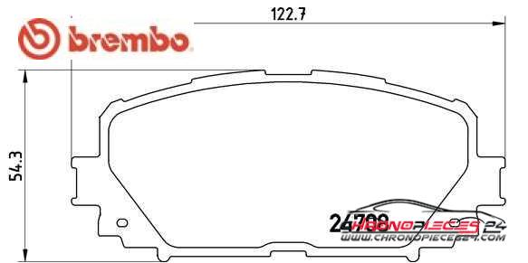 Achat de BREMBO P 83 101 Kit de plaquettes de frein, frein à disque pas chères