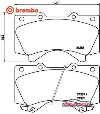 Achat de BREMBO P 83 107 Kit de plaquettes de frein, frein à disque pas chères