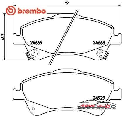 Achat de BREMBO P 83 109 Kit de plaquettes de frein, frein à disque pas chères