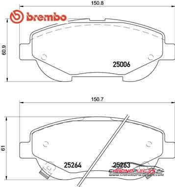 Achat de BREMBO P 83 148 Kit de plaquettes de frein, frein à disque pas chères