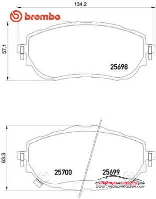 Achat de BREMBO P 83 150 Kit de plaquettes de frein, frein à disque pas chères