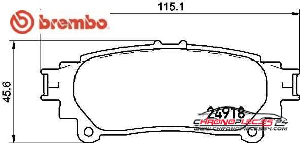 Achat de BREMBO P 83 152 Kit de plaquettes de frein, frein à disque pas chères