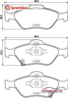 Achat de BREMBO P 83 159 Kit de plaquettes de frein, frein à disque pas chères