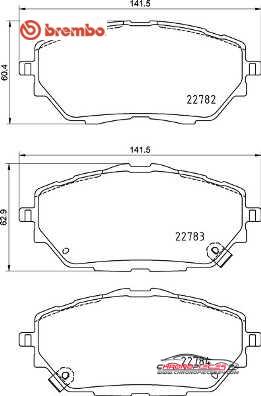 Achat de BREMBO P 83 171 Kit de plaquettes de frein, frein à disque pas chères