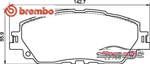 Achat de BREMBO P 83 172 Kit de plaquettes de frein, frein à disque pas chères