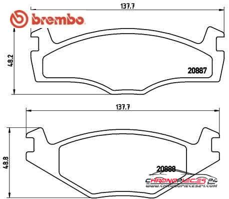 Achat de BREMBO P 85 005 Kit de plaquettes de frein, frein à disque pas chères