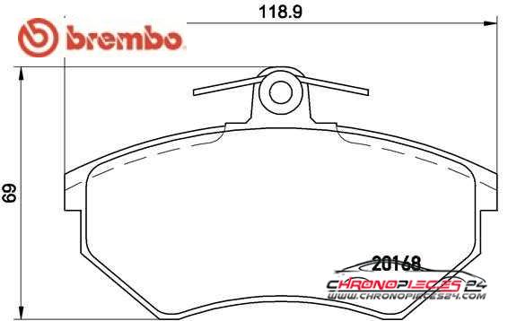 Achat de BREMBO P 85 011 Kit de plaquettes de frein, frein à disque pas chères