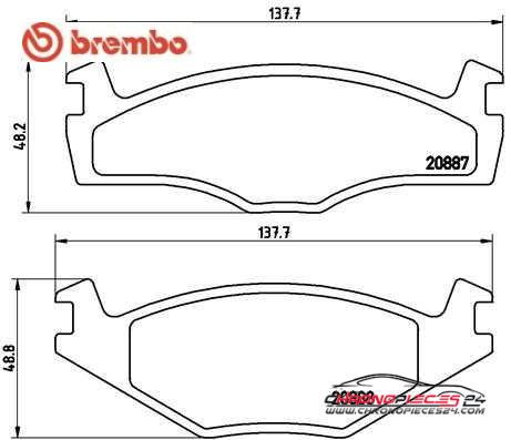 Achat de BREMBO P 85 012 Kit de plaquettes de frein, frein à disque pas chères