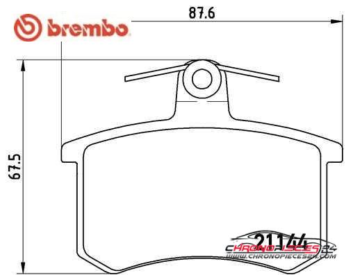 Achat de BREMBO P 85 013 Kit de plaquettes de frein, frein à disque pas chères