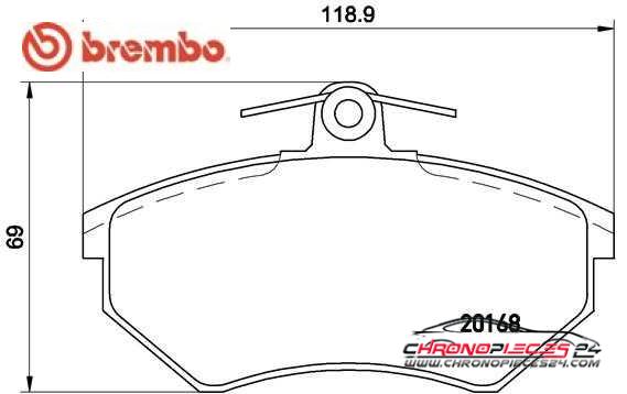 Achat de BREMBO P 85 015 Kit de plaquettes de frein, frein à disque pas chères