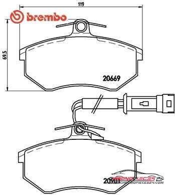 Achat de BREMBO P 85 016 Kit de plaquettes de frein, frein à disque pas chères