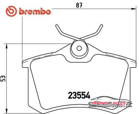 Achat de BREMBO P 85 017 Kit de plaquettes de frein, frein à disque pas chères