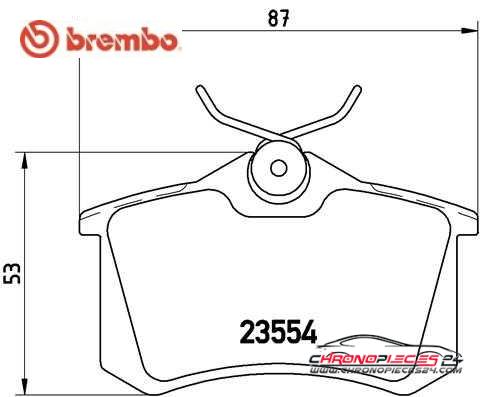 Achat de BREMBO P 85 020 Kit de plaquettes de frein, frein à disque pas chères