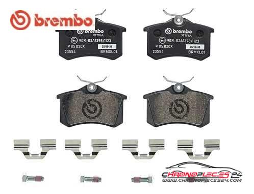 Achat de BREMBO P 85 020X Kit de plaquettes de frein, frein à disque pas chères